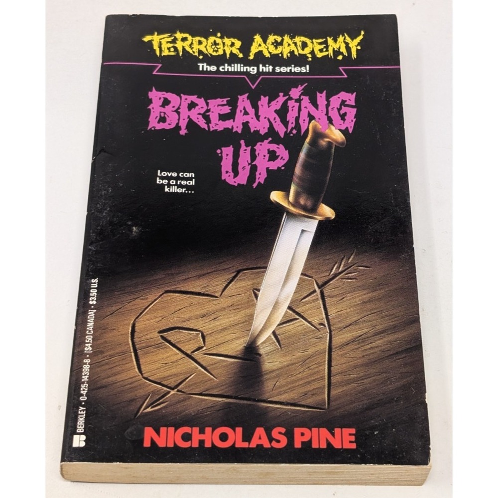 Terror Academy Breaking Up by Nicholas Pine 1st Edition Horror Book 1994 90s VTG